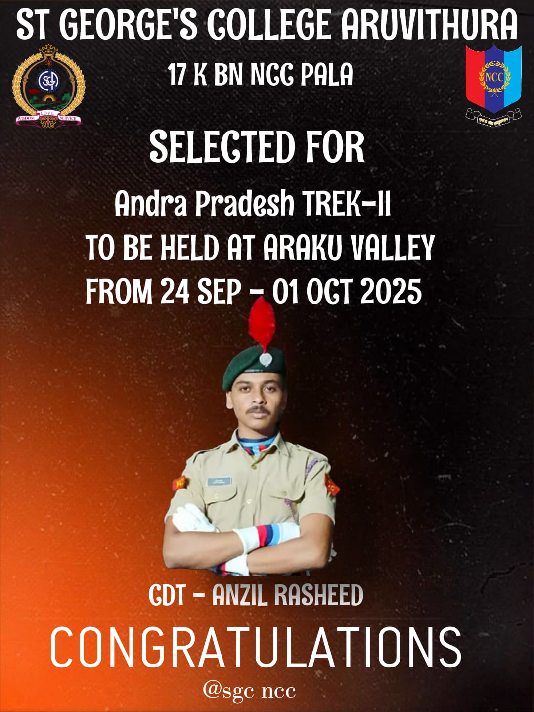 Selected for Andra Pradesh Trek - II